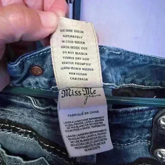 Miss Me Sz 32 (US 14) Inseam 25 1/2 Capri Jeans Style # JE5456P - Picture 9 of 9